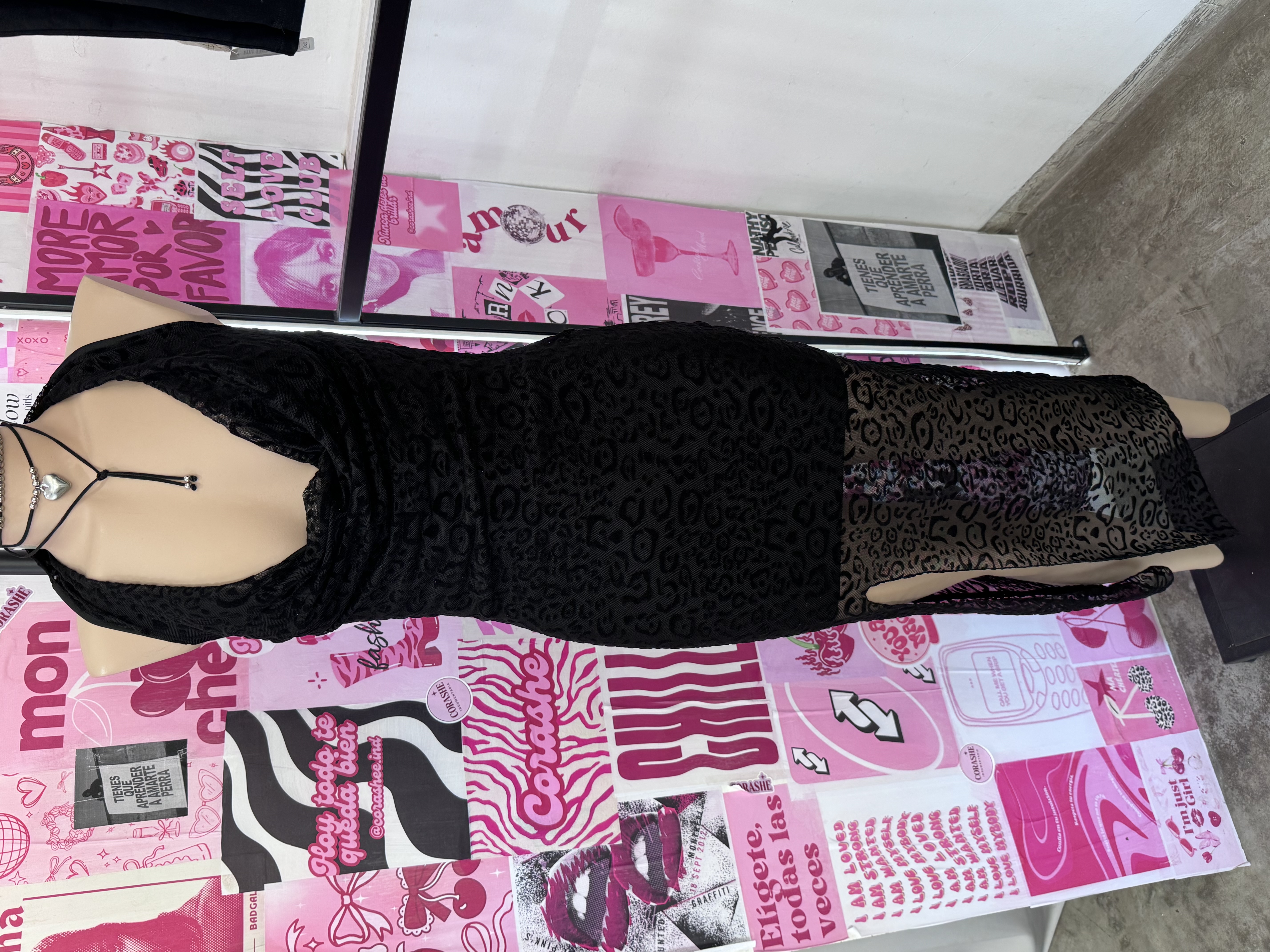 VESTIDO BUCHE PRINT NEGRO